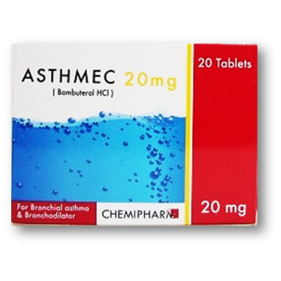 Asthmec 20 mg ( Bambuterol ) 20 tablets